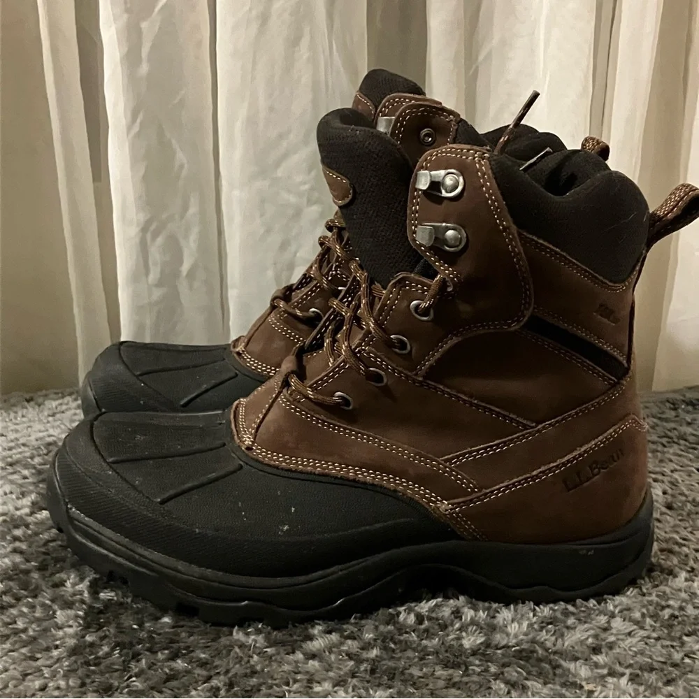 MEN'S  L.L. BEAN 2.5 TEK WINTER WATERPROOF DUCK‎ TOE BOOTS SZ. 10 M *LIKE NEW*